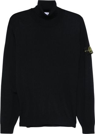 Stone Island Compass Logo Turtleneck Sweater