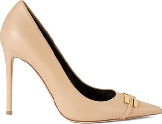 Elisabetta Franchi Stiletto pumps met logodetail - Beige