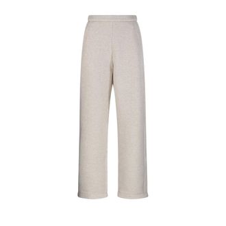 Max Mara Wide Trousers, female, Beige, Size: XS Dente Jogging Pants
