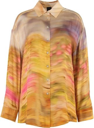 Pinko Pinko, Overhemden, Dames, Veelkleurig, L, Satijn, Life Shirt