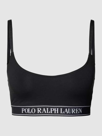 Polo Ralph Lauren Bralette mit elastischem Logo-Bund in Black, Gr&ouml;&szlig;e M