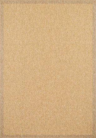 Nazar Rugs Alfombra de polipropileno con aspecto de yute amarillo - 120x170 cm