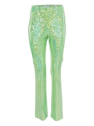 Saks Potts 2024 foil-print trousers - Green