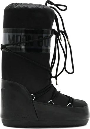 Moon Boot Icon Glance Satin Boots - Heren - Winterlaarzen - Zwart - 45 EU - Leer - Schoenen