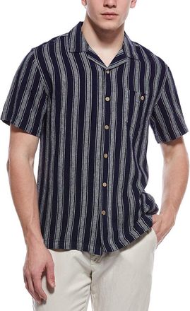 Weatherproof Vintage Weatherproof Vintage Linen-Blend Vertical Stripe Shirt