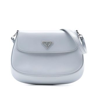 Prada Vooraf gebruike Mini Geharste Leren Cleo Flap