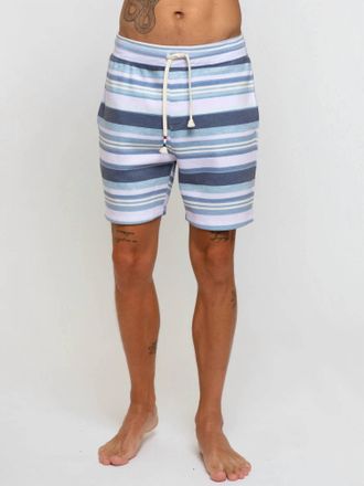Sol Angeles Mens Bay Stripe Short In Blue/white