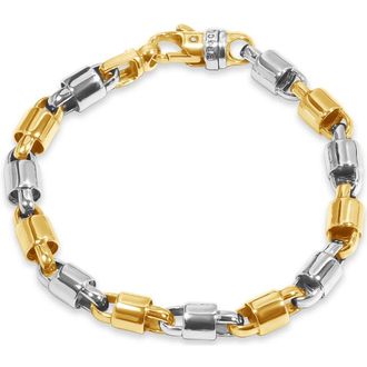 Pompeii3 Mens Heavy Designer Link 14k Gold (49gram) or Platinum (79gram) 8mm Bracelet 9