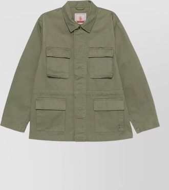 Baracuta twill field jacket shirt collar drawstring