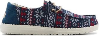 Hey Dude Wendy Winter Sweater 43536-4HQ Womens Navy Multi Slip On Shoes NIN362