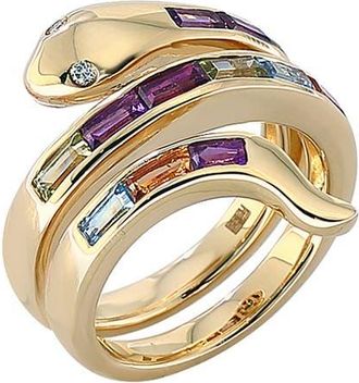 Effy 14K Yellow Gold Multi-Gemstone Wrap Ring in 14K Gold at Nordstrom, Size 7
