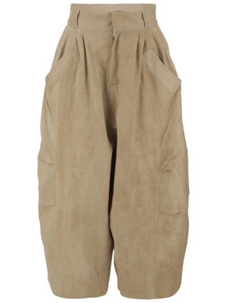 Niccol&ograve; Pasqualetti Oversized Linen-Blend Pants
