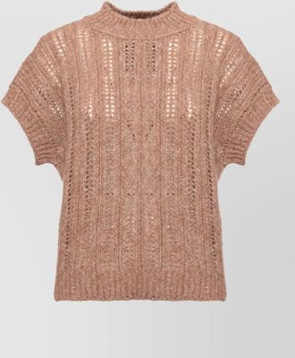 PESERICO alpaca-blend perforated sequined sleeveless sweater
