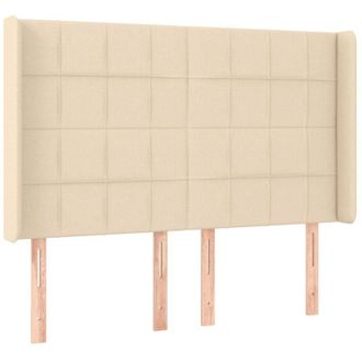 vidaXL Cabecero Con Led De Tela Color Crema 147x16x118/128 Cm Vidaxl