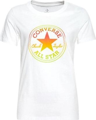 Converse (WMNS) Converse Ombre Chuck Patch Crew T-Shirt Asia Sizing White Yellow 10017088-A01
