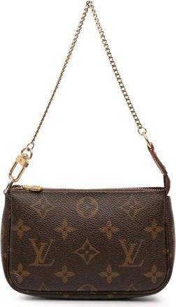 Louis Vuitton Borsa a mano Mini Pochette Accessoires con monogramma 2010 - Marrone