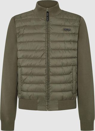Pepe Jeans London Clifton Full Zip Padded Hybrid Jacket Khaki