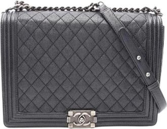 Chanel Pre-owned Borsa a Spalla in Pelle Caviale Boy - - Pre-owned - Donna - Nero - ONE SIZE