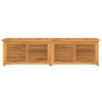 Berkfield Home Garden Storage Box with Bag 200x50x53 cm Solid Wood Teak in Brown | Size: 200 x 50 x 53 cm