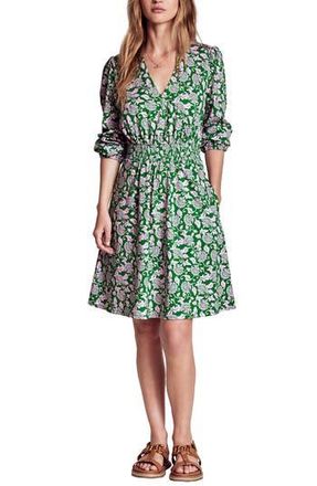 Boden Sarah Floral Long Sleeve Jersey Dress in Green Floral at Nordstrom Rack, Size 4