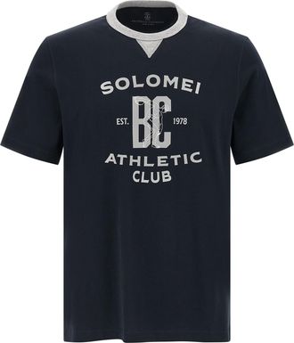 Brunello Cucinelli Blue Cotton Mens T-Shirt