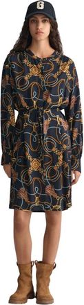 GANT Robe-chemise - Dames - Korte kleedjes - Veelkleurig - L - Polyester - Kleedjes