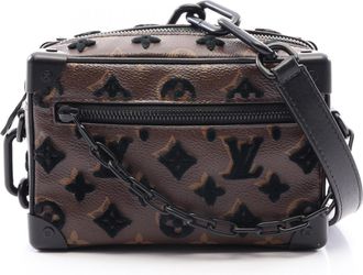 Louis Vuitton Black Brown Coated Canvas Handbag Shoulder Bag (Pre-Owned)