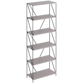 Vicco Estanter&iacute;a Ravix, Gris/negro, 60 X 166.5 Cm, Vicco