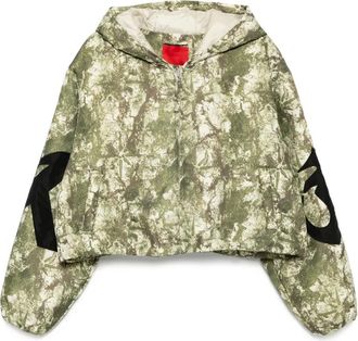 Kusikohc Piumino con stampa grafica - Verde