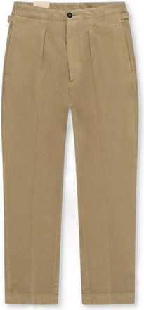 Fortela Oklahoma Cotton Pleated Trousers in Beige at Nordstrom, Size 35 Eu