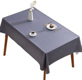 OEM Mantel Liso Con Estampado De Hojas De Loto. Resistente A Las Manchas. Ligero E Impermeable. Medidas: 120 X 170 Cm. Color: Azul Oscuro