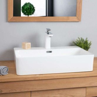 Wanda Collection Wanda Collection - Gran lavabo de cerámica con repisa Olga de 60cm