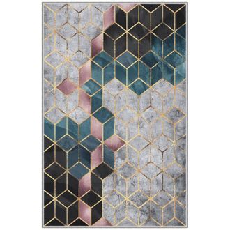 Dmora Alfombra Sandusky, Estructura De Tela, 280x180 Cm Multicolor