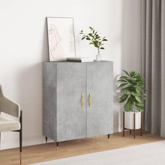 vidaXL Credenza Grigio Cemento 69,5x34x90 cm in Legno Multistrato - Vidaxl