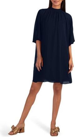 Trina Turk Rhyme Chiffon Shift Dress in Ink at Nordstrom Rack, Size Medium