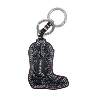 Ganni Keyrings, female, Black, Size: ONE SIZE Western Boot Keyring