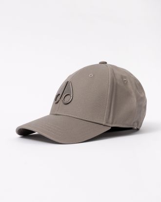 Moose Knuckles Mens Logo Detail Hat - Grey Cotton - One Size