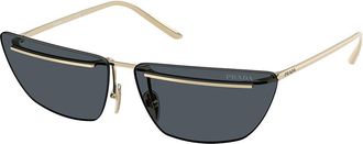 Prada PR C52S ZVN70B Womens Sunglasses Gold Size 64