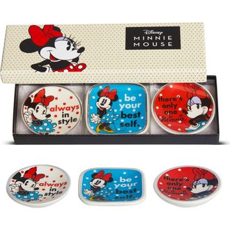Disney Minnie Mouse Mini Trinket Tray Gift Set, 3 Piece in Multi at Nordstrom