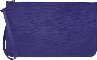 Louis Vuitton Neverfull Pochette Epi Leather Purple Leather Bag (Pre-Owned)