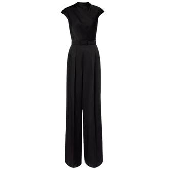 Max Mara Jumpsuits, female, Black, Size: XS Envers Satin Jumpsuit