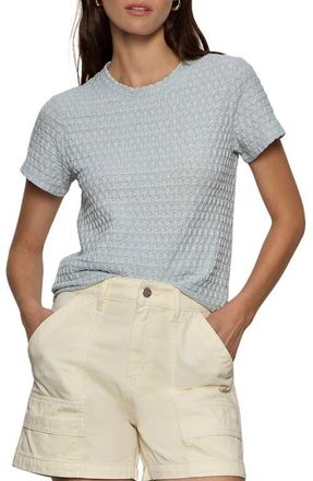 Sanctuary Perfect Puckered Lace T-Shirt in Blue Aura at Nordstrom, Size Small