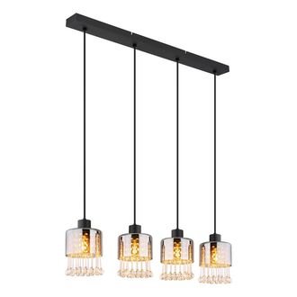 Globo Lighting L&aacute;mpara Colgante - Hendry - Negro - Vidrio - Gran L&aacute;mpara - Globo