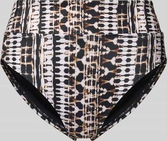 Dorina High Waist Bikinihose mit Allover-Muster Modell TOGO MAGO in Mittelbraun, Gr&ouml;&szlig;e XXL