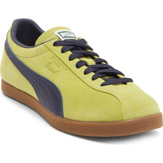 Puma Brasil Sneaker in Sea Kelp/New Navy at Nordstrom Rack, Size 10.5
