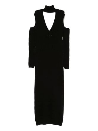 Akep knitted midi dress - women - Lyocell/Merino/Elastane - M - Black