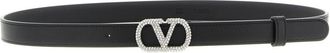 Valentino Garavani Black VLogo Signature Belt