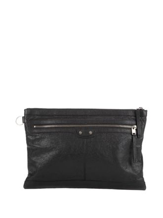 Balenciaga zip-fastening leather clutch - Grey
