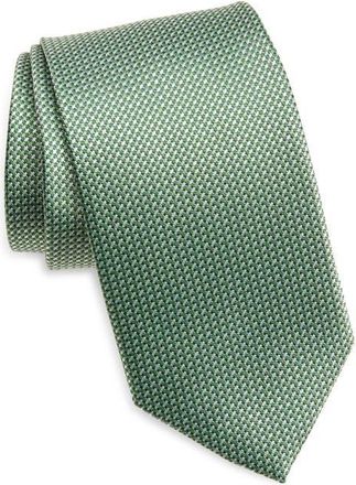 David Donahue Jacquard Silk Tie in Green at Nordstrom