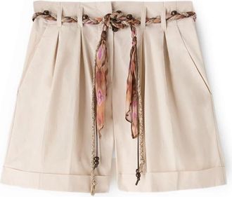 Motivi Korte Broeken, Dames, Beige, M, Katoen, Short Shorts